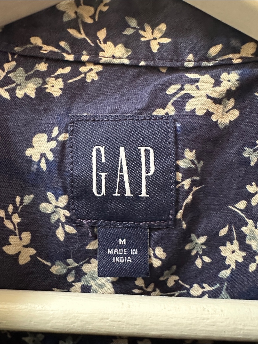 GAP Navy Blue Floral Button-Front Top - Picture 2 of 5